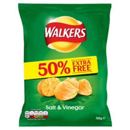 Picture of Walkers Salt & Vinegar Crisps +50%  x32